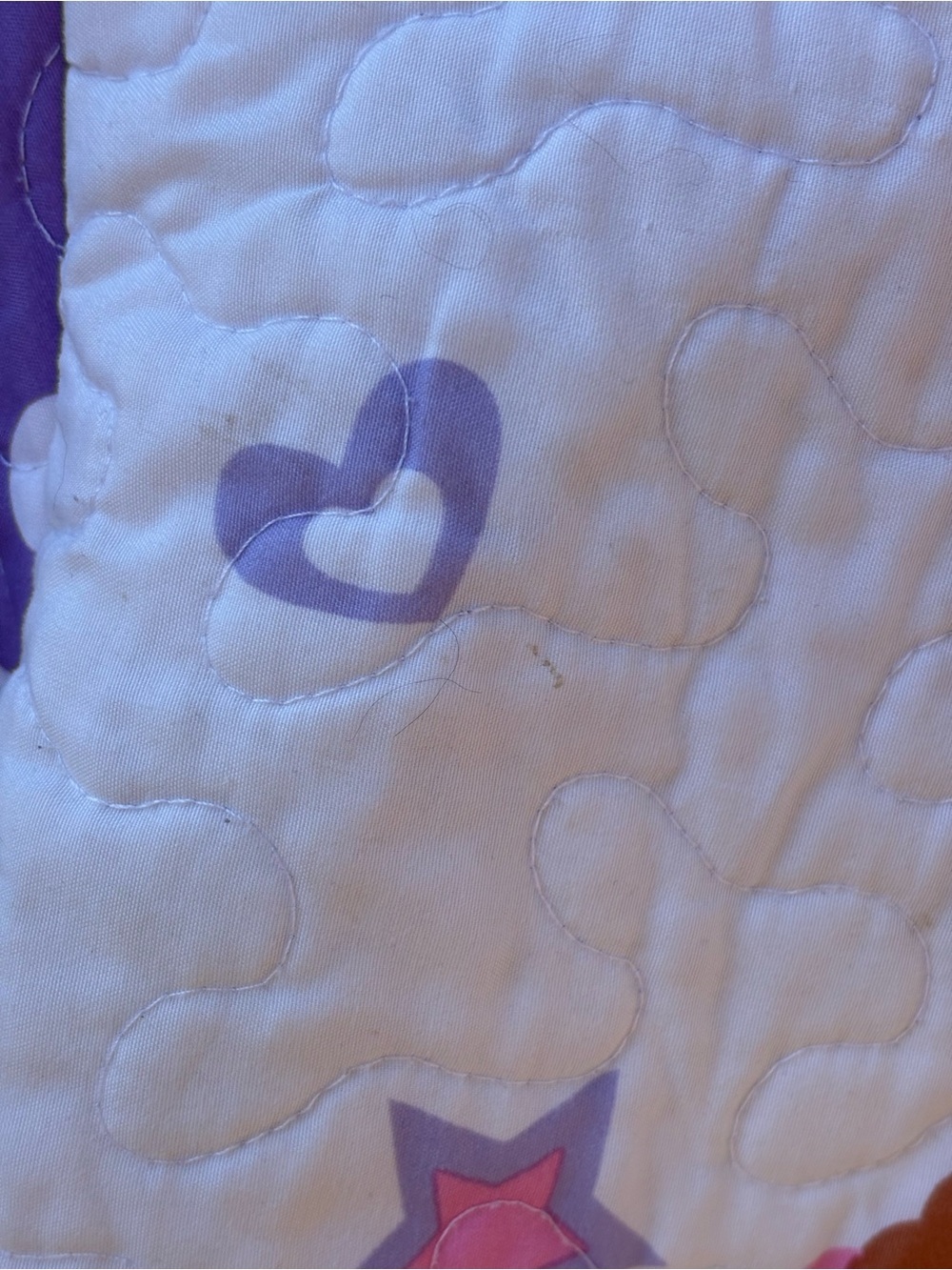 2T/3T Girls  Quilted Hooded Pullover with Ballerina Motif - Purple & Pink - Picture 8 of 8